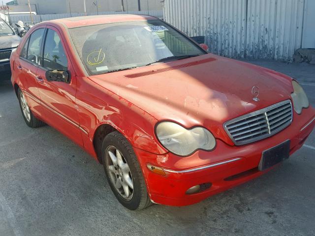 WDBRF61J51F056108 - 2001 MERCEDES-BENZ C 240 RED photo 1