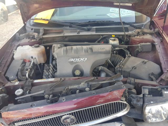 1G4HP54K814290064 - 2001 BUICK LESABRE CU RED photo 7