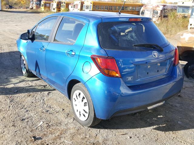 VNKKTUD32GA065116 - 2016 TOYOTA YARIS L BLUE photo 3