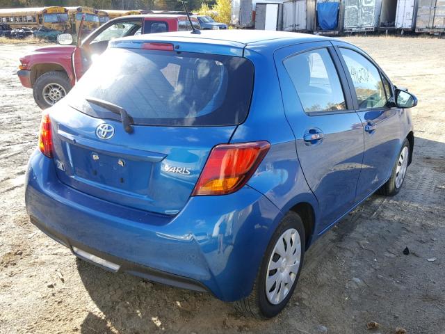 VNKKTUD32GA065116 - 2016 TOYOTA YARIS L BLUE photo 4