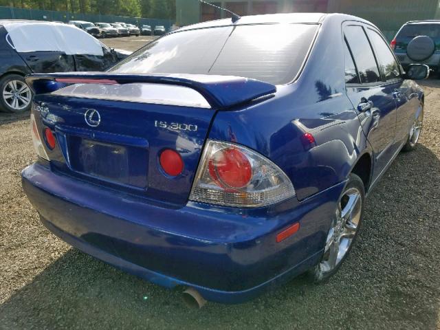 JTHBD182410029199 - 2001 LEXUS IS 300 BLUE photo 4