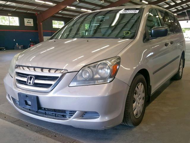 5FNRL38226B025241 - 2006 HONDA ODYSSEY LX SILVER photo 2