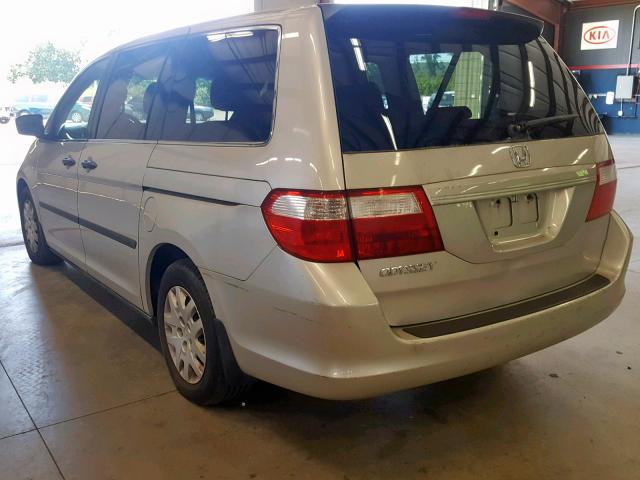 5FNRL38226B025241 - 2006 HONDA ODYSSEY LX SILVER photo 3