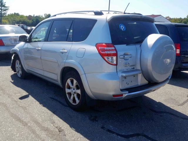 2T3DF4DVXAW065707 - 2010 TOYOTA RAV4 LIMIT SILVER photo 3