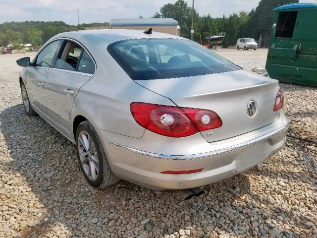 WVWHL7AN6AE527168 - 2010 VOLKSWAGEN CC LUXURY GRAY photo 3