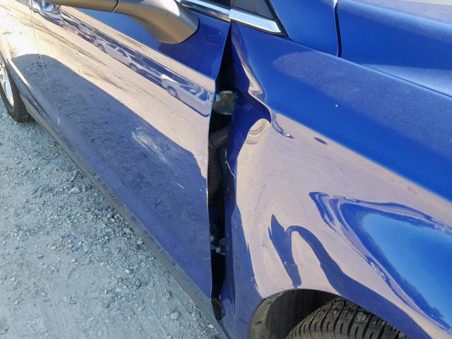 3FA6P0G77FR266090 - 2015 FORD FUSION S BLUE photo 10