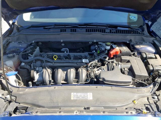 3FA6P0G77FR266090 - 2015 FORD FUSION S BLUE photo 7