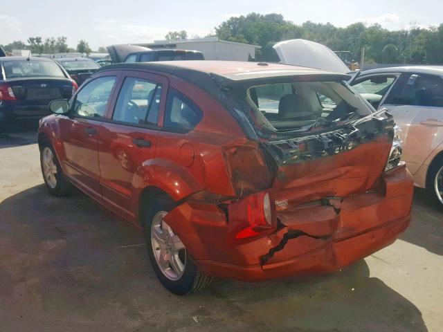 1B3HB48BX7D304077 - 2007 DODGE CALIBER SX ORANGE photo 3