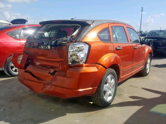 1B3HB48BX7D304077 - 2007 DODGE CALIBER SX ORANGE photo 4