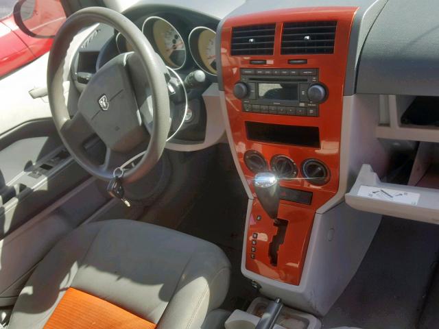 1B3HB48BX7D304077 - 2007 DODGE CALIBER SX ORANGE photo 9