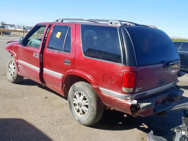 1GKDT13W3W2547182 - 1998 GMC ENVOY MAROON photo 3