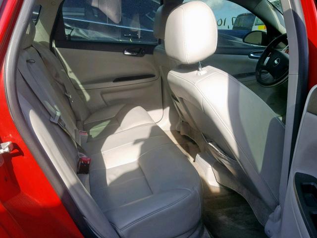 2G1WU583289287796 - 2008 CHEVROLET IMPALA LTZ RED photo 6