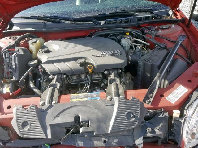 2G1WU583289287796 - 2008 CHEVROLET IMPALA LTZ RED photo 7