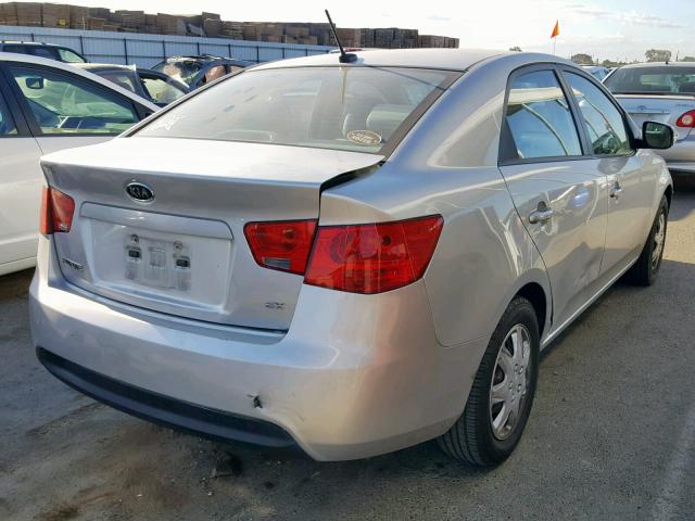 KNAFU4A21A5115472 - 2010 KIA FORTE EX SILVER photo 4