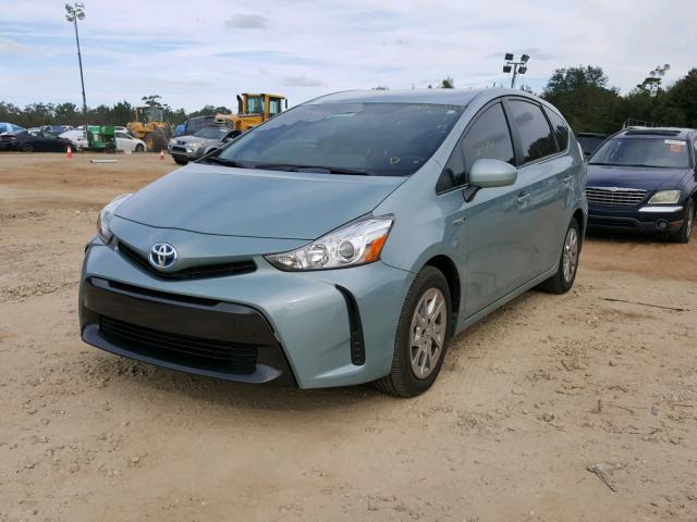 JTDZN3EU8GJ047335 - 2016 TOYOTA PRIUS V GREEN photo 2