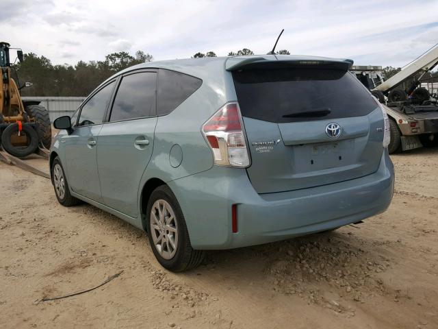 JTDZN3EU8GJ047335 - 2016 TOYOTA PRIUS V GREEN photo 3