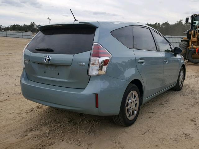 JTDZN3EU8GJ047335 - 2016 TOYOTA PRIUS V GREEN photo 4