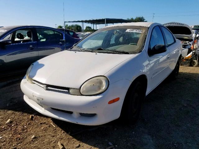 1B3ES46C91D127012 - 2001 DODGE NEON SE WHITE photo 2