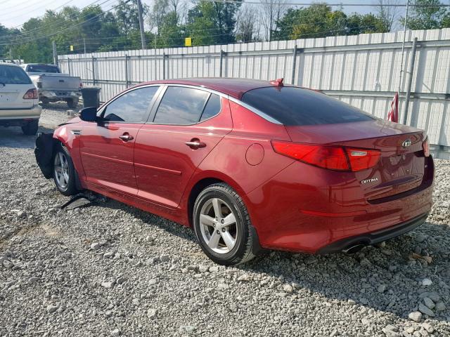 5XXGM4A73EG345602 - 2014 KIA OPTIMA LX RED photo 3