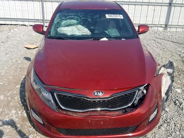 5XXGM4A73EG345602 - 2014 KIA OPTIMA LX RED photo 7