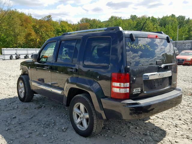 1J8GN58K68W146262 - 2008 JEEP LIBERTY LI BLACK photo 3