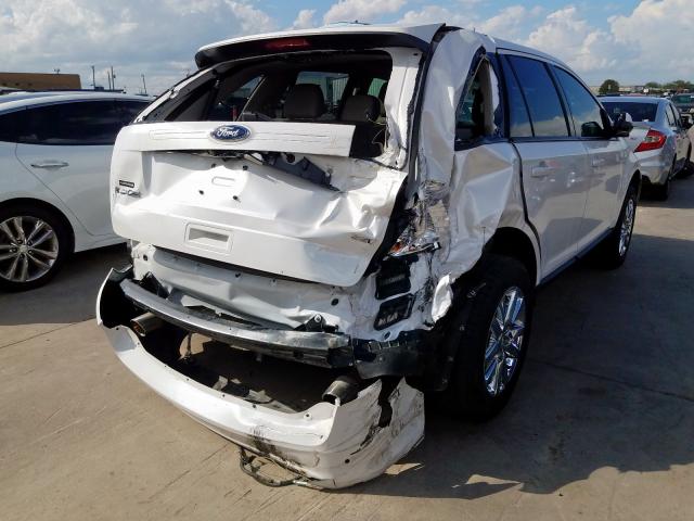 2FMDK3JC2DBC58753 - 2013 FORD EDGE SEL WHITE photo 4