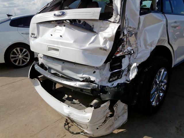 2FMDK3JC2DBC58753 - 2013 FORD EDGE SEL WHITE photo 9