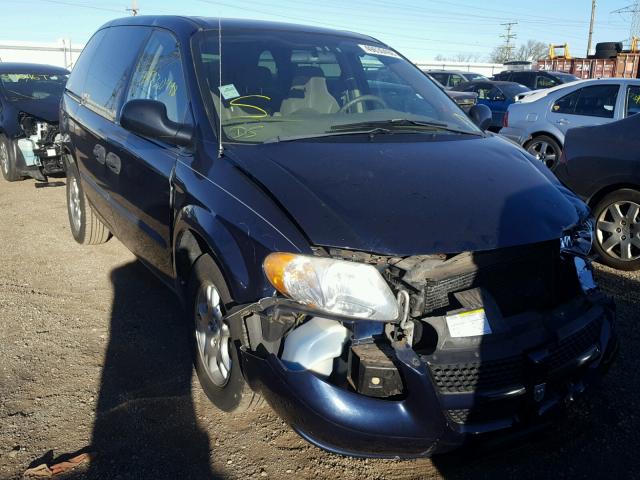 1D4GP25R13B234589 - 2003 DODGE CARAVAN SE BLUE photo 1