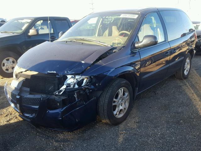 1D4GP25R13B234589 - 2003 DODGE CARAVAN SE BLUE photo 2