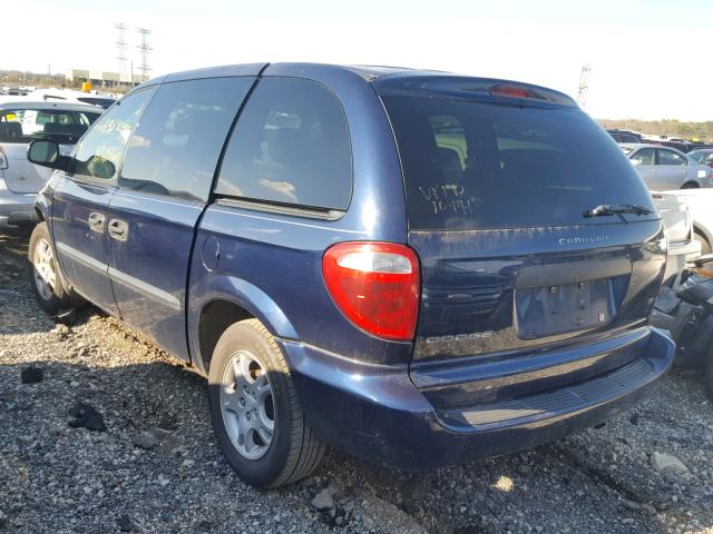 1D4GP25R13B234589 - 2003 DODGE CARAVAN SE BLUE photo 3