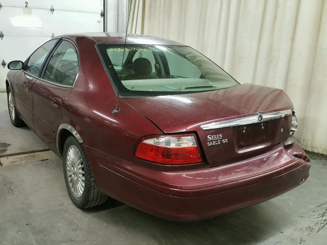 1MEFM50U85A614132 - 2005 MERCURY SABLE GS BURGUNDY photo 3