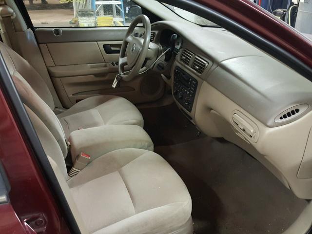 1MEFM50U85A614132 - 2005 MERCURY SABLE GS BURGUNDY photo 5