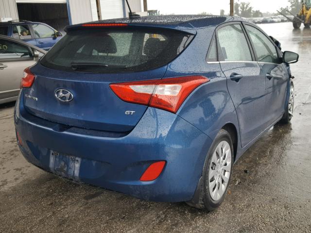 KMHD35LH8GU304800 - 2016 HYUNDAI ELANTRA GT BLUE photo 4