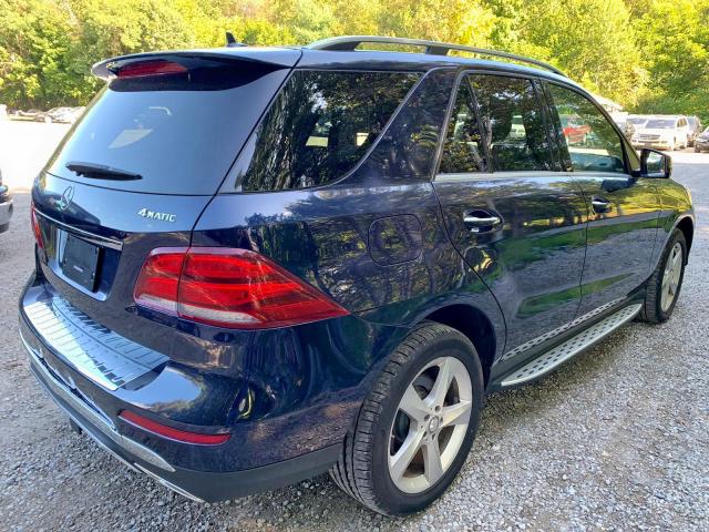 4JGDA5HB6GA659329 - 2016 MERCEDES-BENZ GLE 350 4M BLUE photo 4