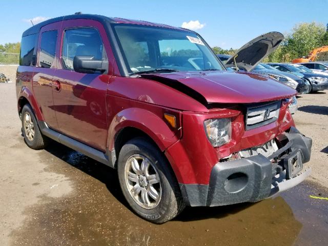 5J6YH28758L011041 - 2008 HONDA ELEMENT EX RED photo 1