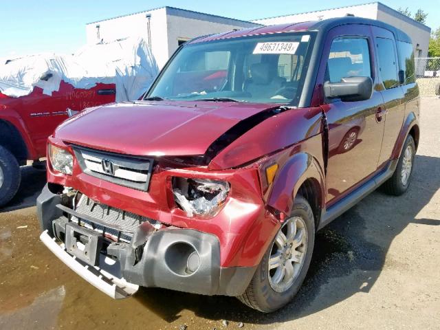 5J6YH28758L011041 - 2008 HONDA ELEMENT EX RED photo 2