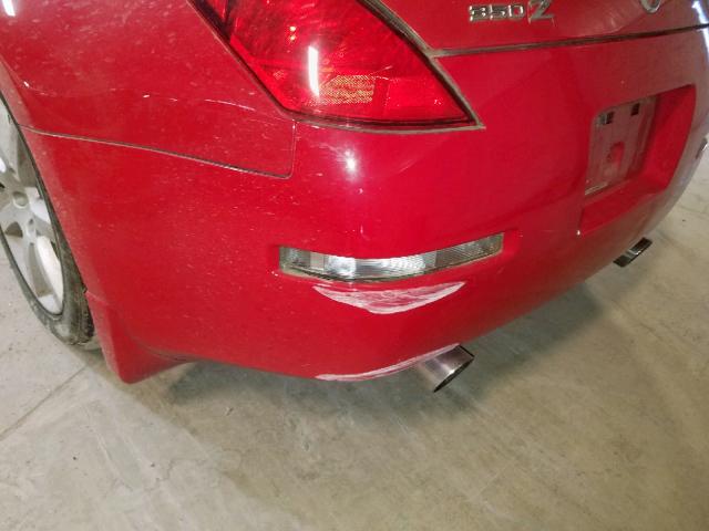 JN1AZ34E13T010334 - 2003 NISSAN 350Z COUPE RED photo 9