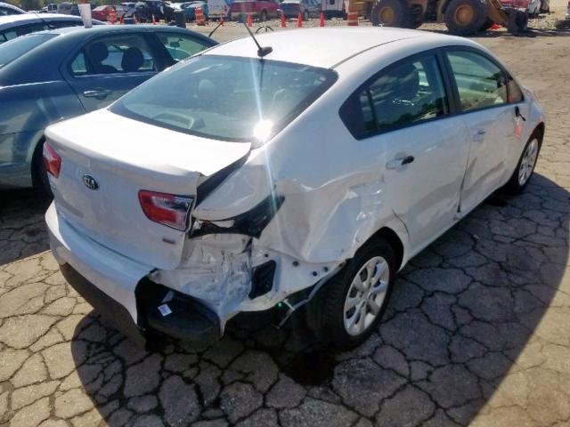 KNADM4A33G6553073 - 2016 KIA RIO LX WHITE photo 4