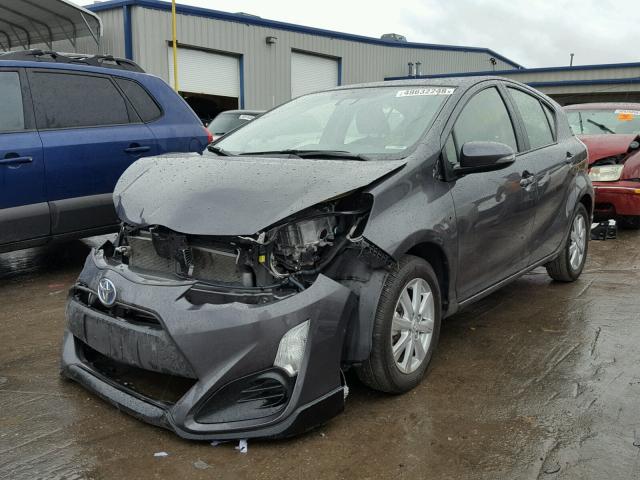 JTDKDTB33H1594563 - 2017 TOYOTA PRIUS C GRAY photo 2