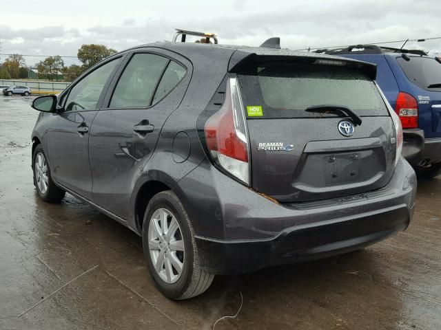 JTDKDTB33H1594563 - 2017 TOYOTA PRIUS C GRAY photo 3