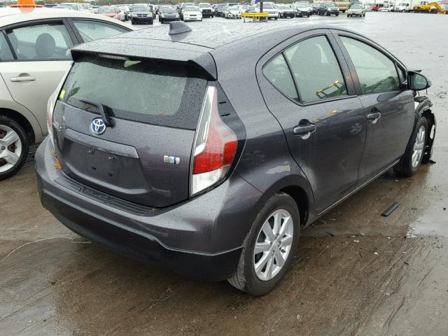 JTDKDTB33H1594563 - 2017 TOYOTA PRIUS C GRAY photo 4