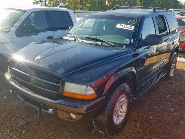 1B4HS28N21F596569 - 2001 DODGE DURANGO BLACK photo 2