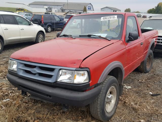 1FTCR11X6VPA40781 - 1997 FORD RANGER RED photo 2