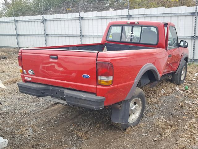 1FTCR11X6VPA40781 - 1997 FORD RANGER RED photo 4