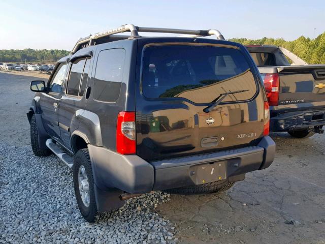 5N1ED28T11C572856 - 2001 NISSAN XTERRA XE BLACK photo 3