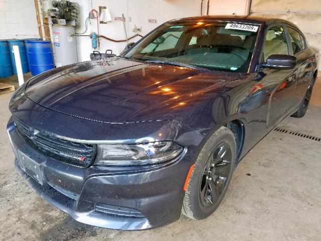 2C3CDXHG1GH246187 - 2016 DODGE CHARGER SX BLUE photo 2