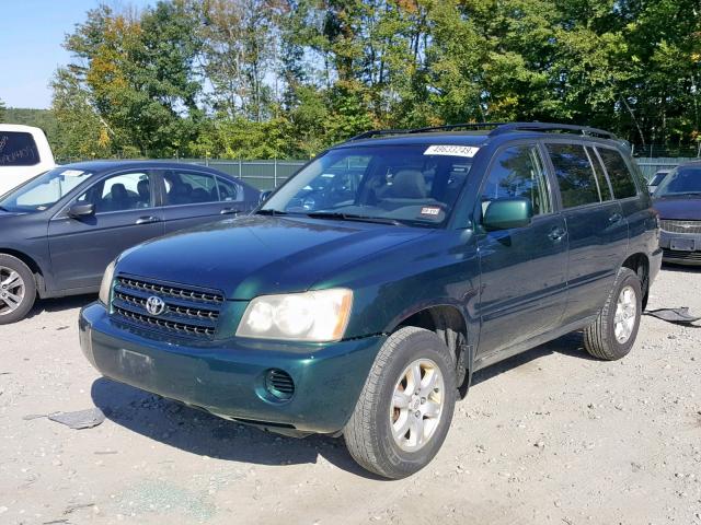 JTEHF21A830140088 - 2003 TOYOTA HIGHLANDER GREEN photo 2