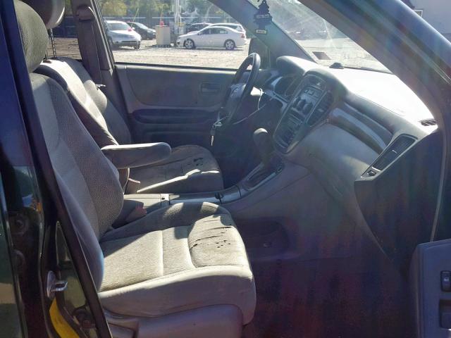 JTEHF21A830140088 - 2003 TOYOTA HIGHLANDER GREEN photo 5