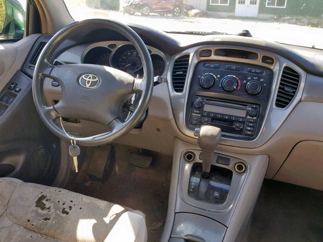 JTEHF21A830140088 - 2003 TOYOTA HIGHLANDER GREEN photo 9