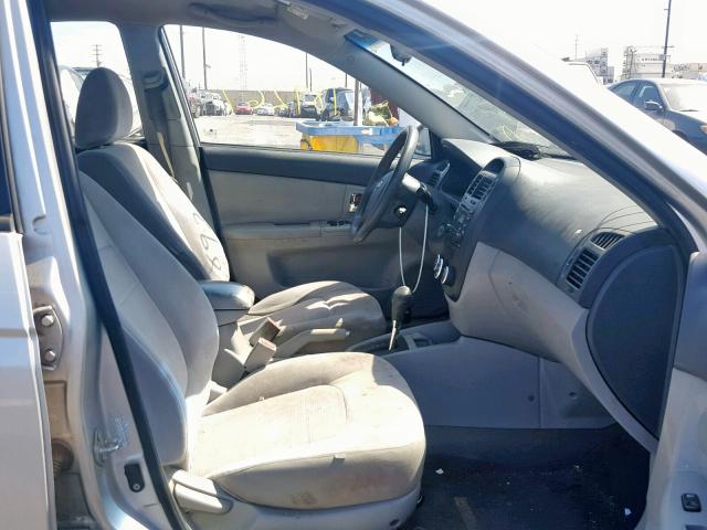 KNAFE222995612281 - 2009 KIA SPECTRA EX SILVER photo 5